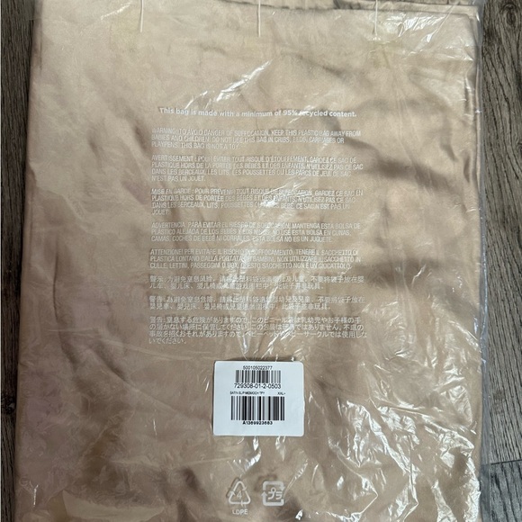 Old Navy Satin Slip Skirt Split Midi Length Mocha Taffy Champagne Gold Plus 2X - Picture 4 of 5